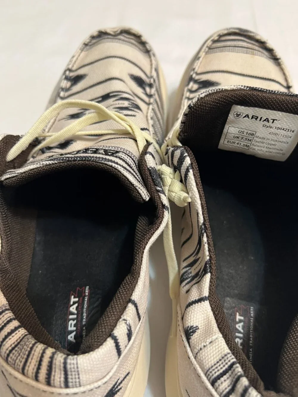 Ariat Women's Cruiser Slip-On Shoes Tan Black Geometric Print Size 10 Casual B
